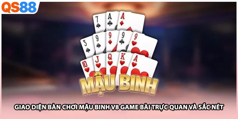 Giao diện bàn chơi Mậu binh V8 game bài trực quan và sắc nét