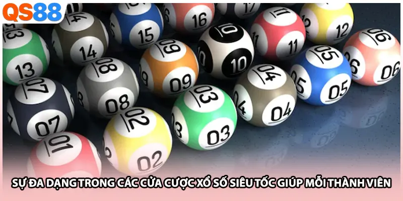Sự đa dạng trong các cửa cược xổ số siêu tốc giúp mỗi thành viên 